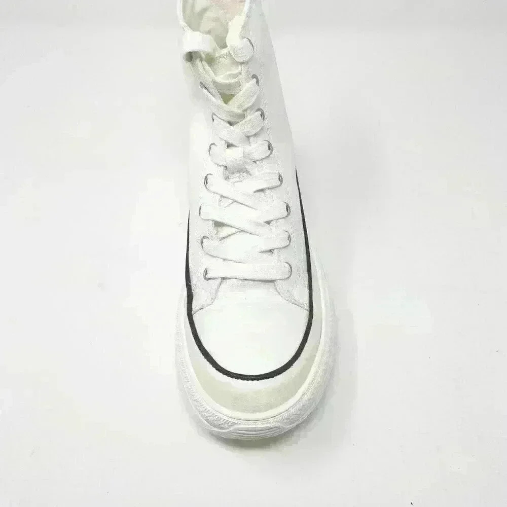 BRAND NEW IN BOX  Steve Madden Molliee Sneaker White Fabric - Picture 6 of 9